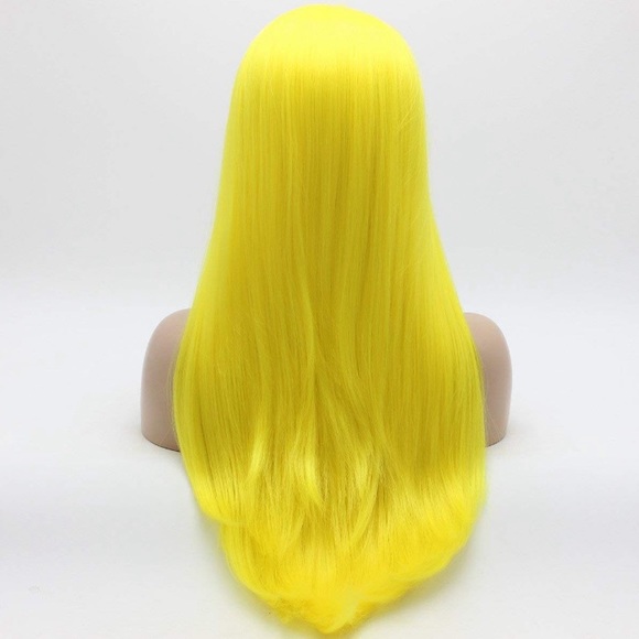 ?24” LEMON YELLOW STRAIGHT LACE FRONT WIG? *NWT* main image 2